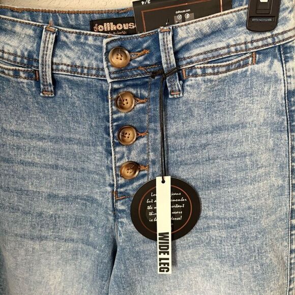 NWT Dollhouse Amber High Rise Wide Leg Jeans Size 3/4 - Picture 7 of 7